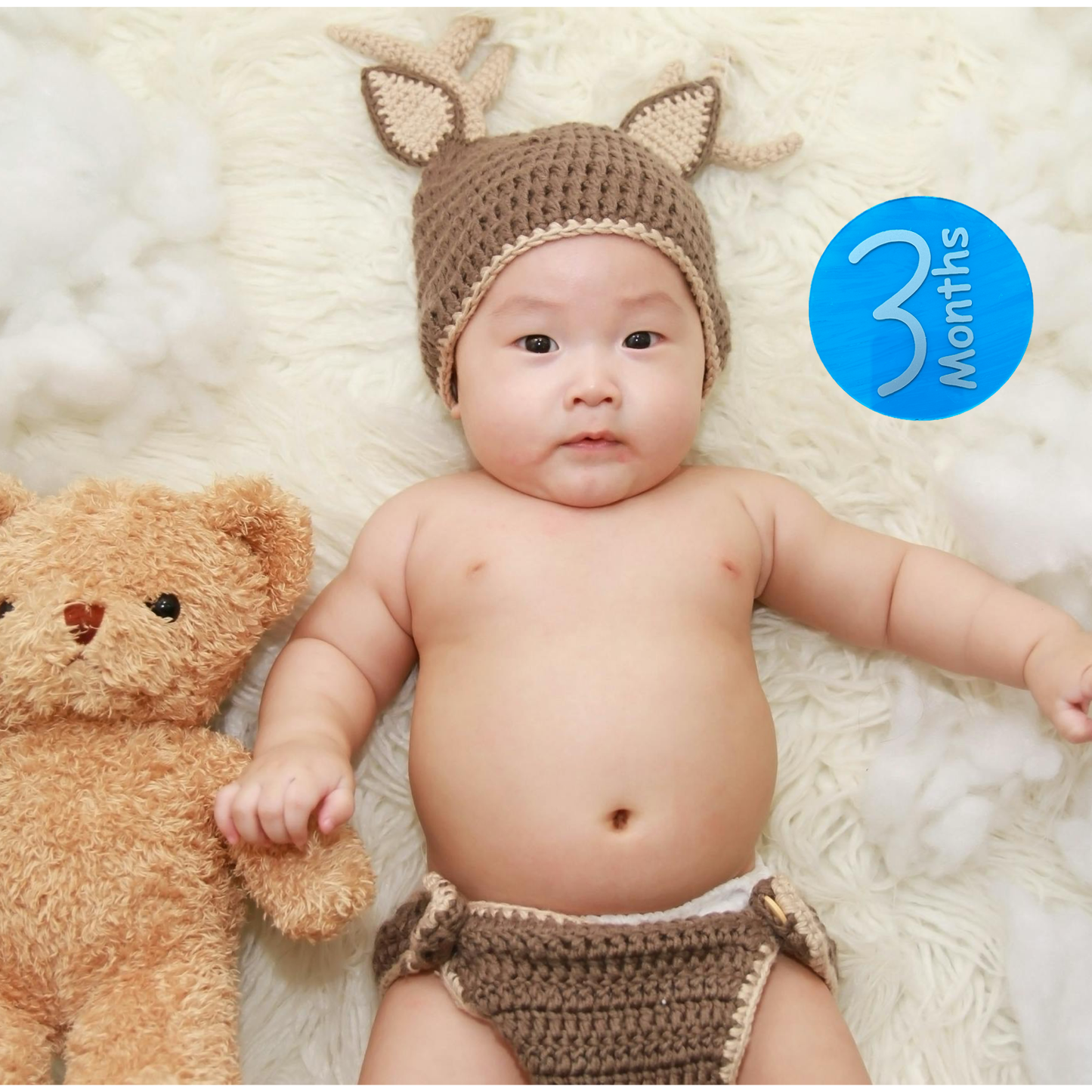 Baby Monthly Milestone Marker | Acrylic Monthly Milestone Disc | Baby Monthly Photo Prop Custom Milestone Card | Milestone Marker