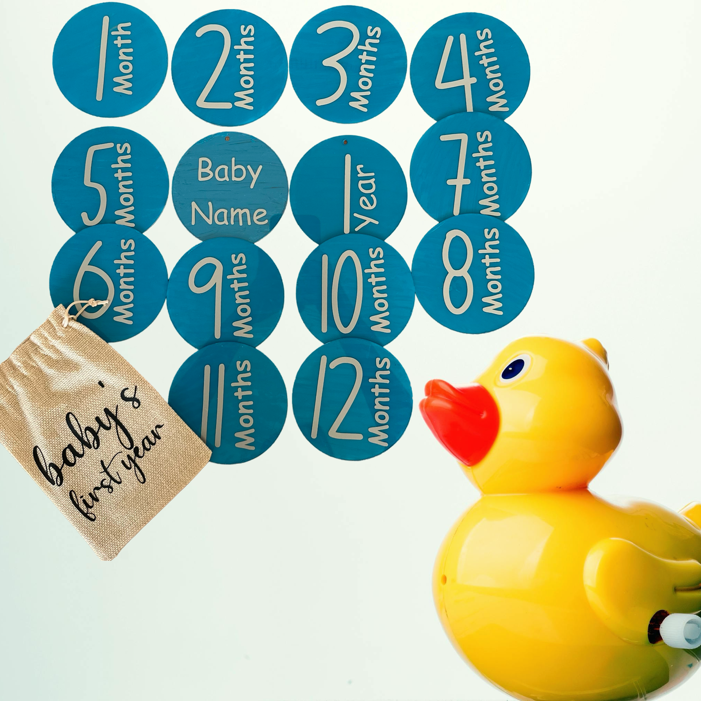 Baby Monthly Milestone Marker | Acrylic Monthly Milestone Disc | Baby Monthly Photo Prop Custom Milestone Card | Milestone Marker