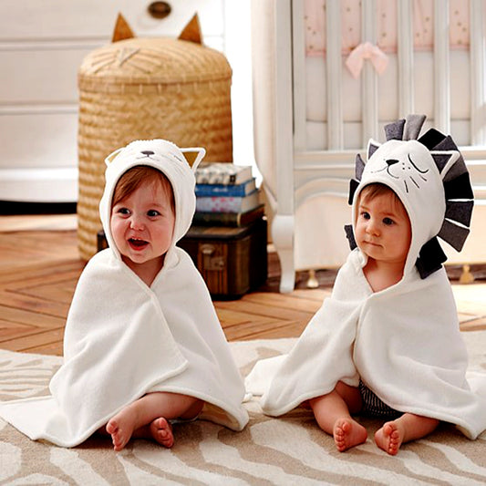 New Baby Boys Girls Lion Cat Shape Bath Towel
