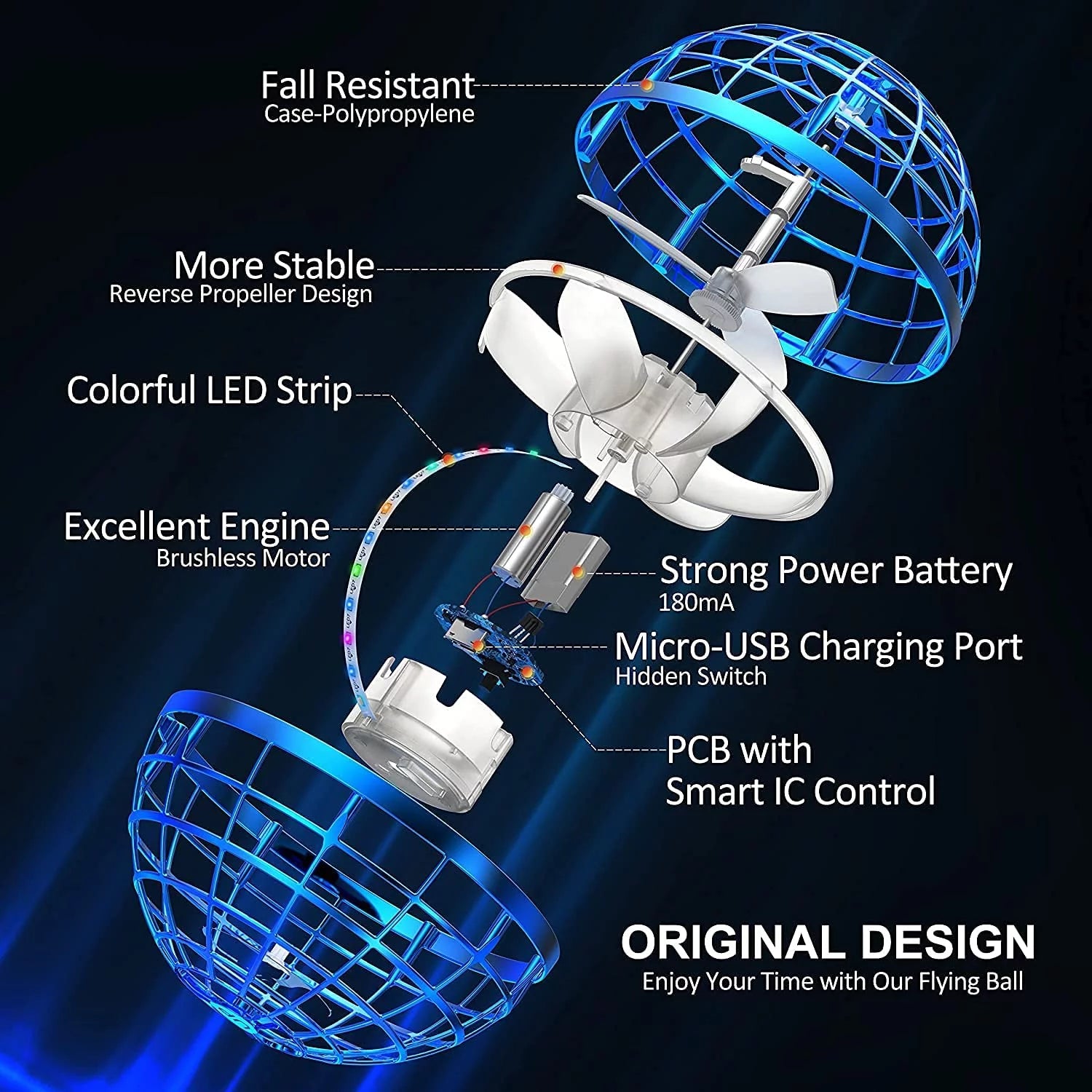 Flying Orb Ball Kids Cool Toys for Boys Girls 6-12 Years 