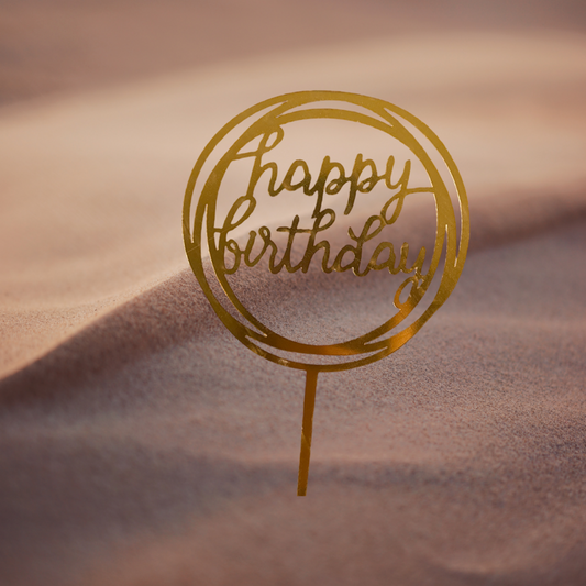 Happy Birthday Cake Topper | Cupcake Topper | Acrylic Topper