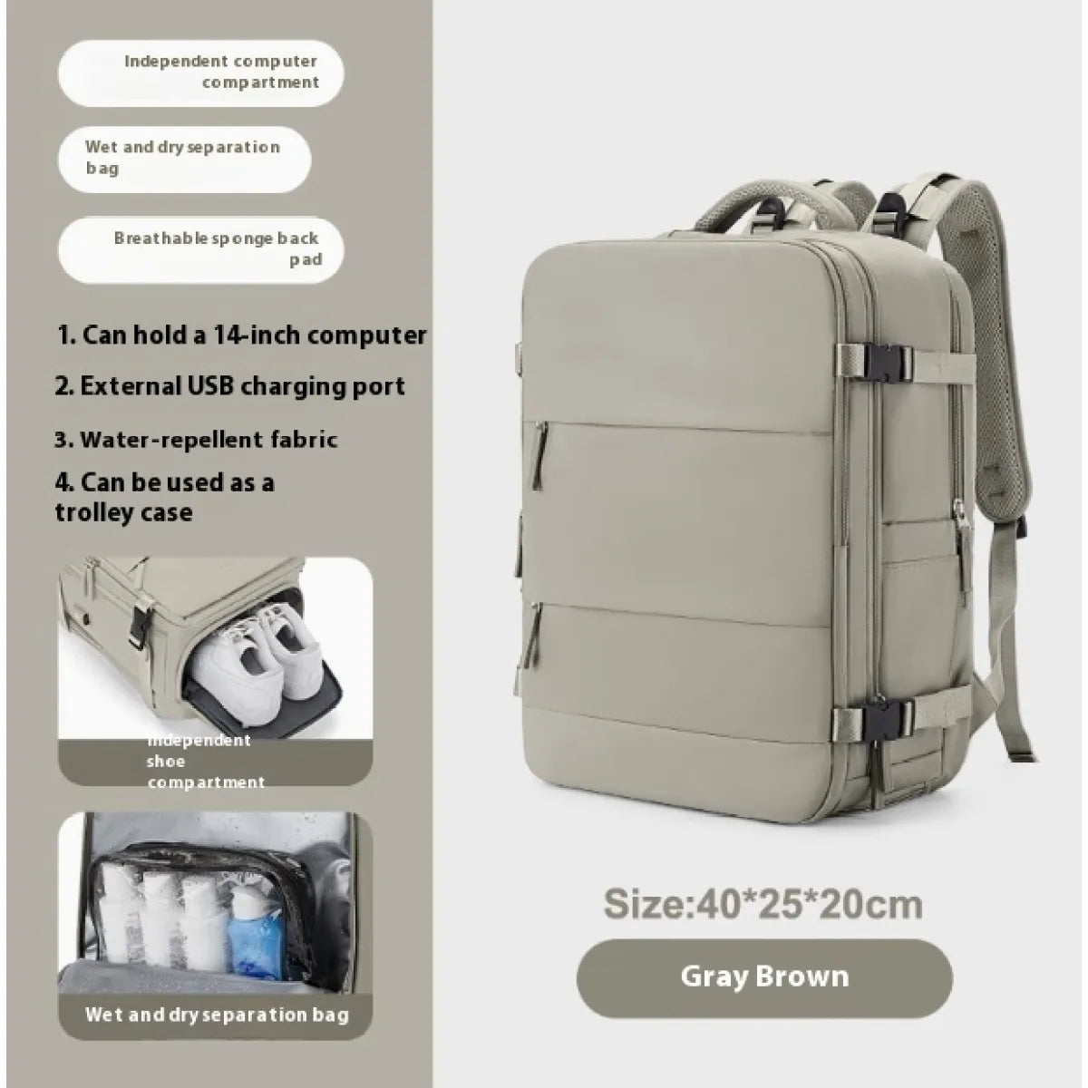 Carryon Backpack for Women