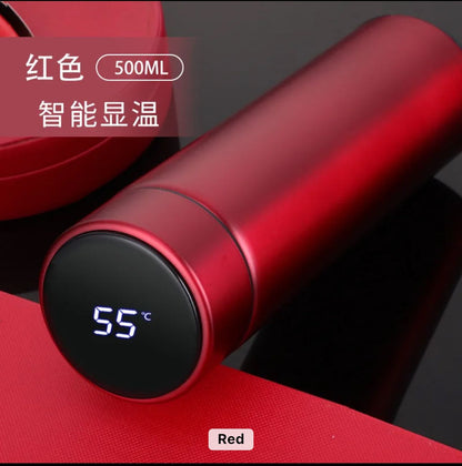 Stainless Steel Smart Led Digital Thermos Water Bottle 500mls